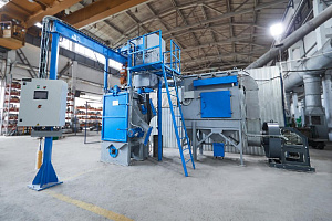 Shot blasting installation for individual customer tasks made in Russia